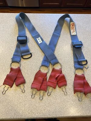 $45 • Buy Firefighter Suspenders Blue Parachute Style  Turnout Pants Morning Pride LONG