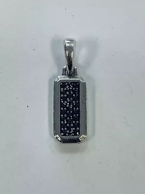 David Yurman Round Black Diamond Streamline 925 Pendant • $495