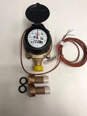 Badger 5/8x3/4 M25 Brass Water Meter RTR Cubic Feet. With Couplings • $72