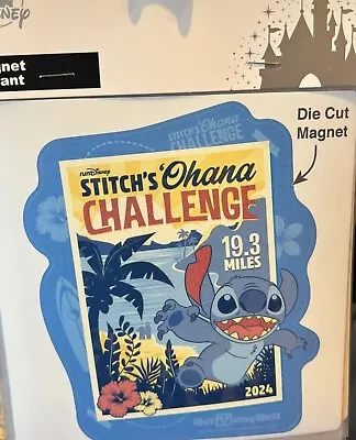 2024 Walt Disney World RunDisney Springtime Surprise Stitch Challenge Magnet • $24.77