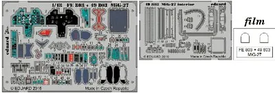 Eduard 1/48 Aircraft- Mig27 Interior For Tsm (painted) | 49803 • $24.99