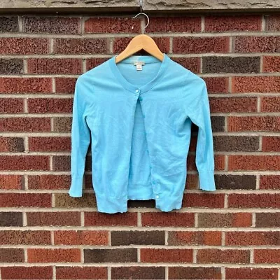 J. Crew Sky Blue Button Down Sweater Cardigan • $20