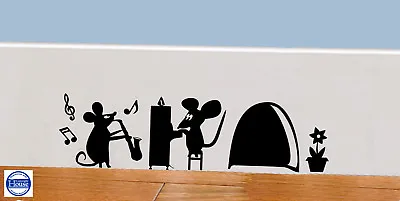 Mouse  Hole Wall Art Sticker Music Vinyl Decal Mice Home Skirting Board Funny  • £2.50
