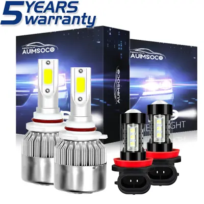 For Chrysler 300 Sedan 4-Door 2011-2015 9012 LED Headlight + 5202 Fog Light Bulb • $34.99