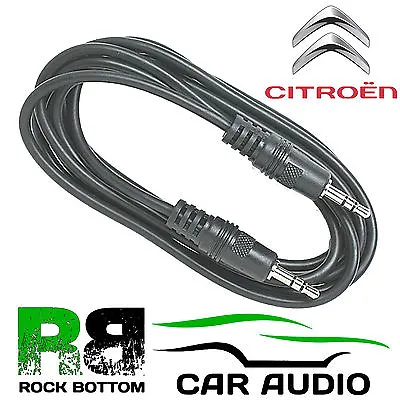 CITROEN C1 C2 C3 C4 C5 C6 C8 Picasso 3.5mm IPod IPhone MP3 AUX IN Car Lead Cable • £3.95