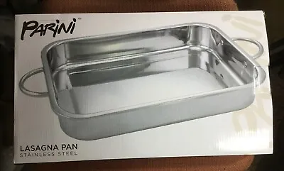 Stainless Steel Parini Lasagna Pan New In Box 13  X 9   X 2.5  Casseroles Too • $30