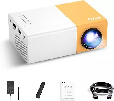 PVO Mini Projector 1080P Full HD Portable Movie Outdoor  Multimedia Connection • $38.99