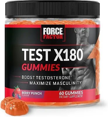 Force Factor Test X180 Gummies Testosterone Booster 60 Gummies • $24.89