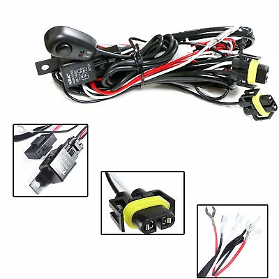 Universal Relay Harness Wire Kit + LED ON/OFF Switch For HID Worklamp Fog Lights • $19.96