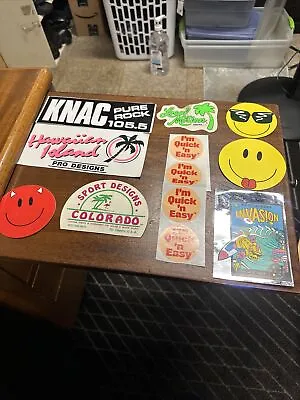 Vintage 1980s Surf Stickers Maui And Sons Local Motion Hawaiian Island Knac X12 • $25