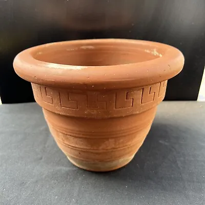 Vintage Silma #20 Terracotta Flower Pot Made In Italy 6” Aztec Design • $34.65