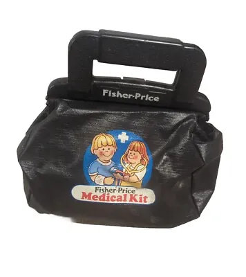 Vintage 1987 Fisher Price Doctor Black Bag Medical Kit Bag Only • $8.99