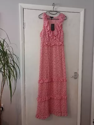 New Look Pink & Red Maxi Dress Size 12 New With Tag • £13.99