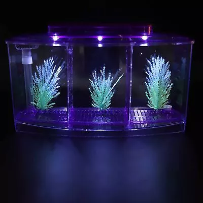 Small Aquarium Desktop Fish Tank For Betta With LED Light Small Fishes With • $26.69