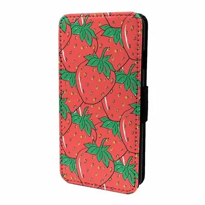£12.45 • Buy Phone Case Flip Cover Strawberry Pattern - S3866