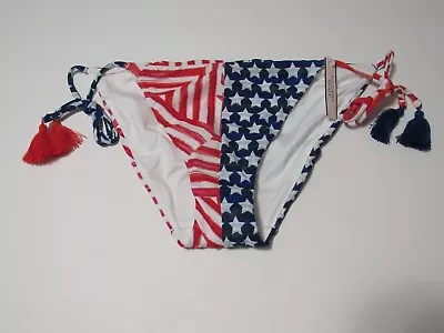 Victorias Secret Flag Bikini Swimsuit Bottom Size Medium NWT Stars & Stripes • $43.99