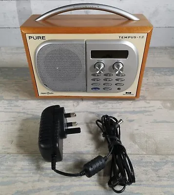 £27.49 • Buy Pure Tempus 1-S DAB, FM Radio Inc Power Adaptor, Wooden Case, Tested & Working