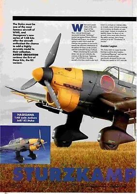Ppot33 Model Kit Review - Hasegawa 1:48 Scale Junkers Ju87 B2 Stuka • $8.62