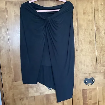 ALLSAINTS Sami Wrap Skirt Size 14 Dark Grey BNWT  • $43.58