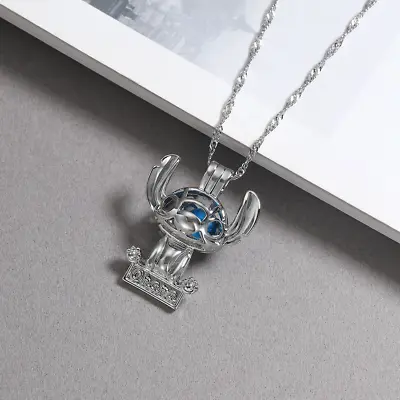 Lilo Stitch Necklace Silver Pendant Logo Gold Antique Kids Adults UK Seller • £8.99