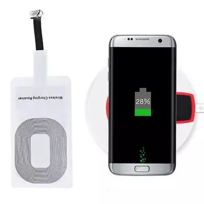  Wireless Charger Receiver For Andriod IPhone Type-C Wireless Charging Adapter • £3.49