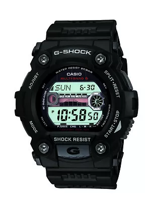 Casio G-Shock Men's Tough Solar Multi-Band 6 Black Resin 50mm Watch GW7900-1 • $118.99