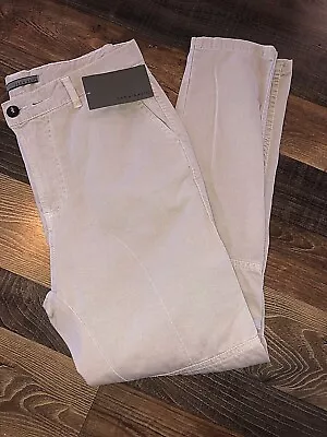 Zara Basic Flat Front Casual Pants Women's Size Small Beige Tan • $8.41