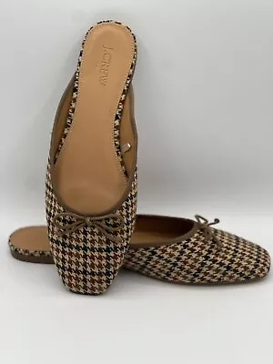 Women’s J.Crew Houndstooth Flats 8.5 Square Toe • $29.99