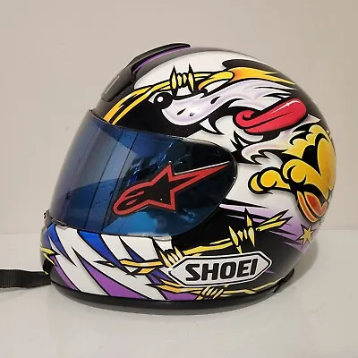 Shoei Cartoon Fox Full Face Motorcycle Helmet Medium FOR COLLECTORS PARTS REPAIR • $134.99