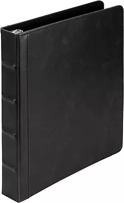 Samsill Vintage Hardback 3 Ring Leather Black Binder Professional Binder 1 Inch • $27.10