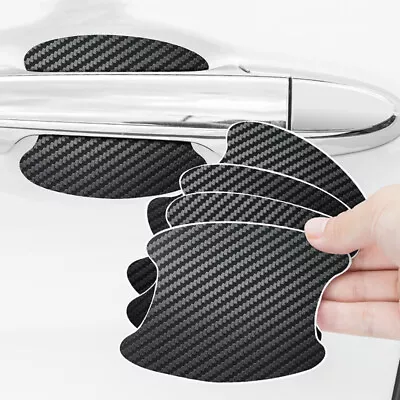 $4.99 • Buy 4x Car Accessories Carbon Fiber Door Handle Protector Film Anti-Scratch Sticker