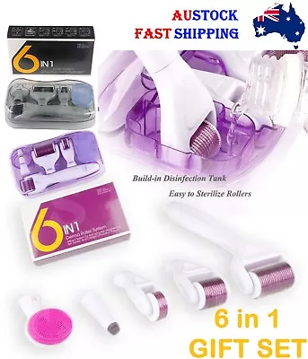 $19.51 • Buy 6 In 1 Derma Roller Dermaroller Micro Needle Skin Care Kit Gift Set Xmas Aus