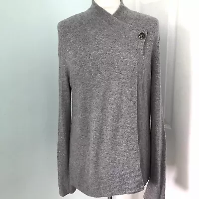 £22.50 • Buy White Stuff Grey Wrapover Cardigan Size 12 Merino Wool Blend