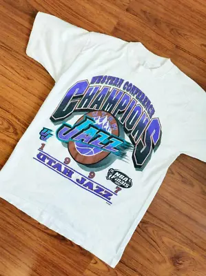 Utah Jazz Vintage 1997 NBA Finals 90s Basketball Western Conference T-shirt Gift • $13.85