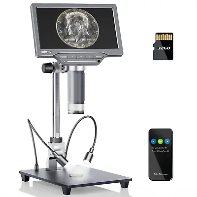 TOMLOV 7  Digital Microscope 1200X 1080P Video Microscope Fr Observation Outdoor • $105