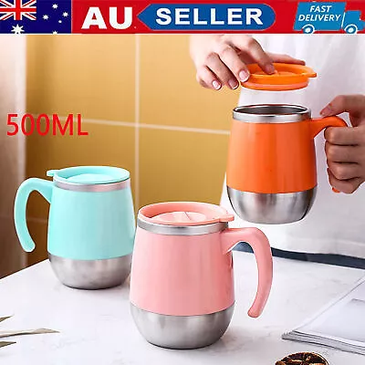$14.99 • Buy Insulated Coffee Mug Vacuum Travel Cup Stainless Steel Flask Reusable Leakproof
