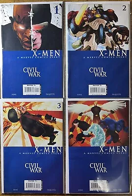 Civil War: X-men 1-4 Complete Set Domino Bishop Cyclops Shatterstar Marvel 2006 • $8.96