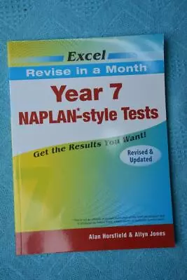 Excel NAPLAN Style NUMERACY/LITERACY TESTS Revise In A Month - YEAR 7. As New • $12