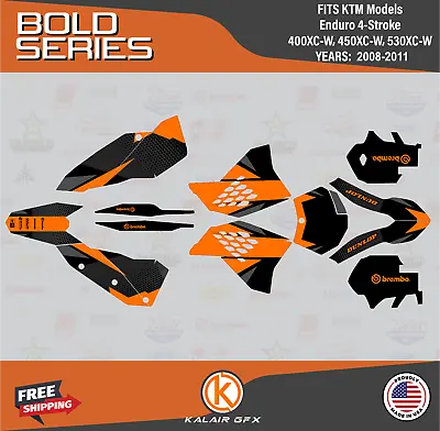 Graphics Kit For KTM 400XC-W 450XC-W 530XC-W  (2008-2011) Bold Series - Flip • $126.99