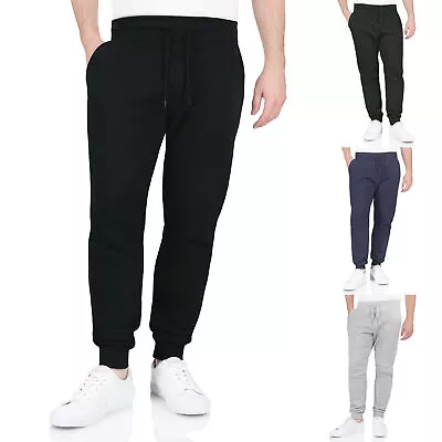 Mens Joggers Tracksuit Jogging Bottoms Spring Gym Sweatpants Warm Trousers • £8.69