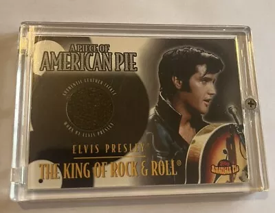 Elvis Presley Worn Leather Jacket Swatch Relic Card 2001 Topps American Pie • $98