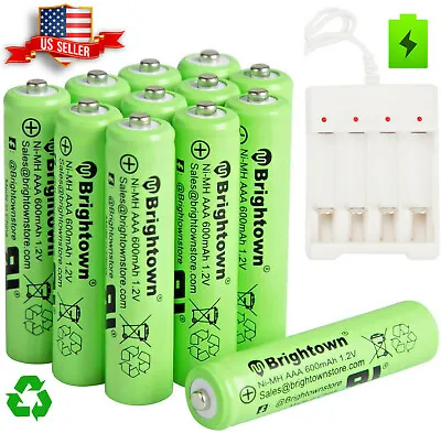 4/8/24Pc NiMH AAA Rechargeable Batteries Ni-Mh 600mAh 1.2V & AAA Battery Charger • $7.99