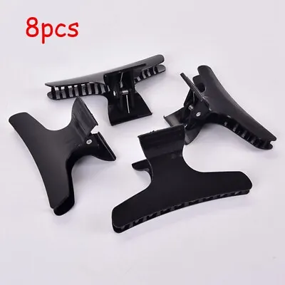 Butterfly HAIR CLIPS Salon Hairdresser  Claw Grip Clamps Black 8cm UK • £3.56