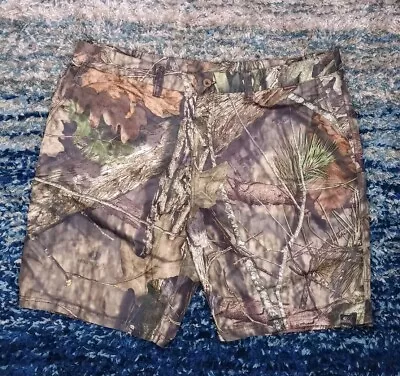 Mossy Oak Tree Camo Shorts Light Weight Polyester Shorts Mens 40 • $19.85