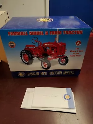 Franklin Mint Precision Models 1946 Farmall Model A Diecast Tractor 1:12 Scale • $100