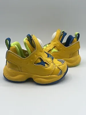 Reebok Instapump Fury X Minions Yellow Baby Shoes - Kids Toddler Size 2 (FY3405) • $69.99