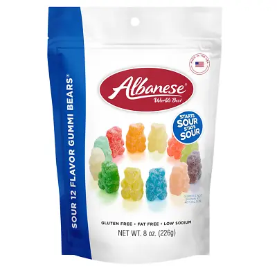$3.99 • Buy 12 Flavor Sour Gummi Bears || 8 Oz || Gummy Candy