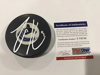 Zack Kassian Signed Autographed Vancouver Canucks Hockey Puck PSA DNA COA A • $39.99