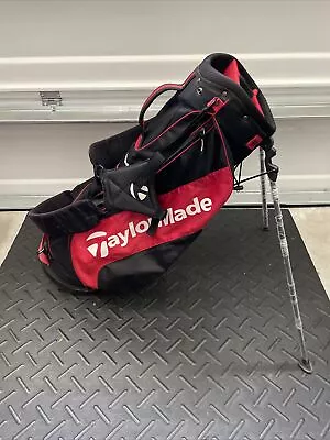 TaylorMade 4 Way Black/White/Red Stand Carry Golf Bag-No Rain Cover-FREE SHIP • $119.99