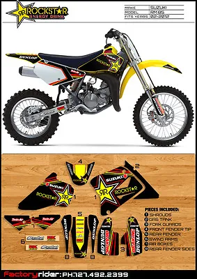 $69.95 • Buy Suzuki RM 85 2002-2018 Dirt Bike Graphics Kit Motocross Decals  RS - Enjoy MFG
